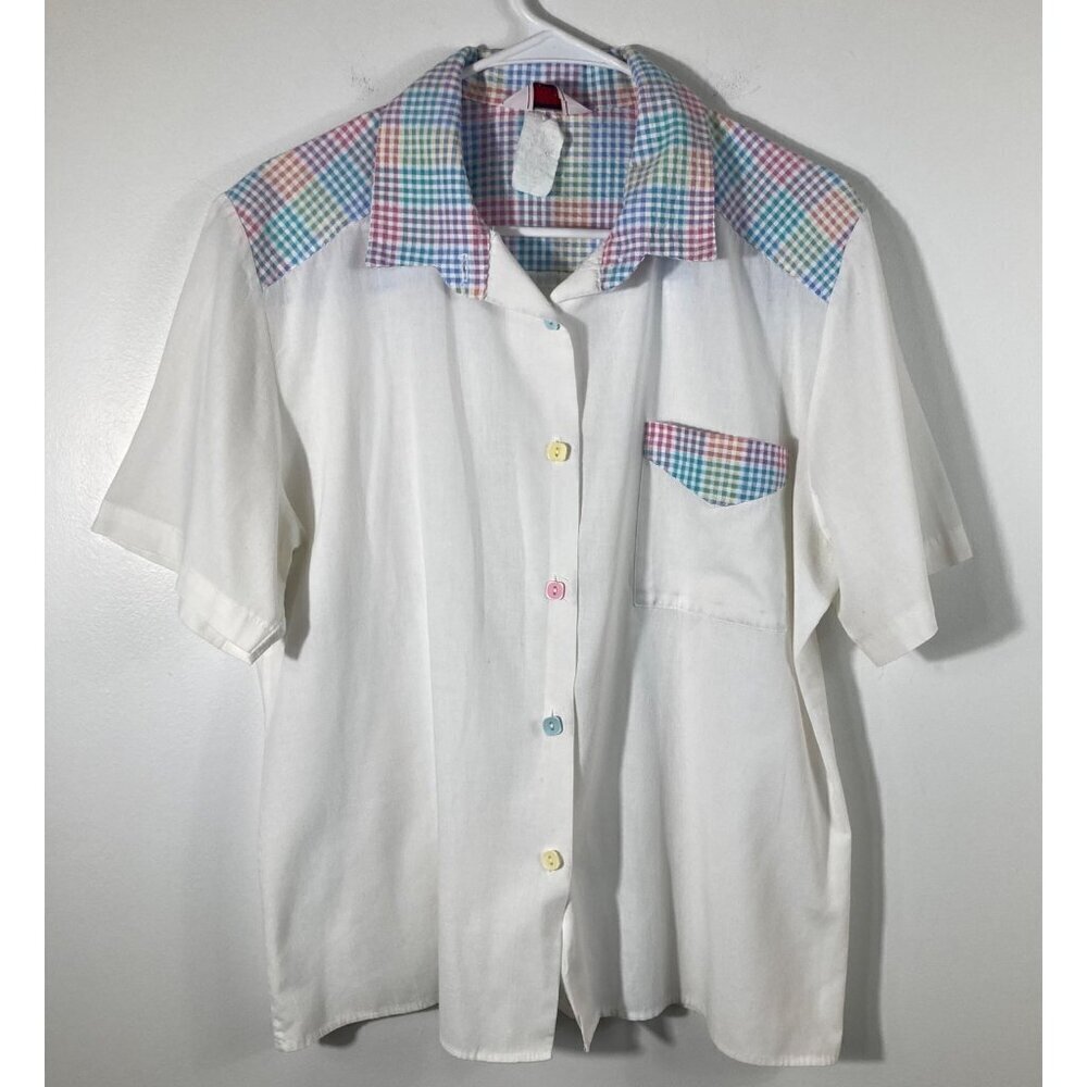 Womens Vintage American Collection by Cricket‎ Lane SS Button Shirt L
